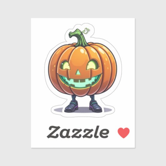 Grappige Halloween gloeiende Jack-O'-Lantern met b Sticker (Vel)