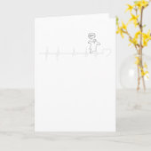 Grappige Halloween Goast hartslag Boo Kaart (Gele Bloem)