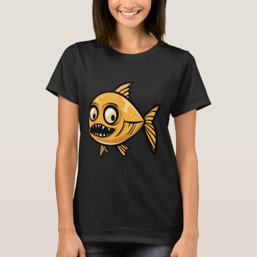 Grappige Halloween Goudvis Zombie T-shirt (Voorkant)