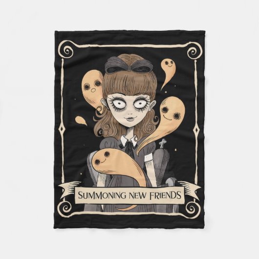 Grappige Halloween Grafische Spooky Spirits Fleece Deken (Voorkant)