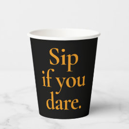 Grappige Halloween grap zwart en Sinaasappel Papieren Bekers