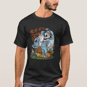 Grappige Halloween Griezelige Tuinman Tuinman Skel T-shirt