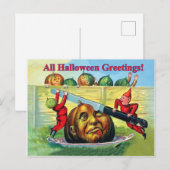 Grappige Halloween groet Briefkaart (Voorkant / Achterkant)
