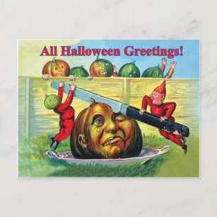 Grappige Halloween groet Briefkaart