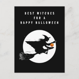Grappige Halloween Heks Briefkaart