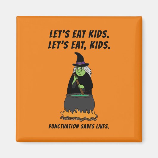 Grappige Halloween Heks Cool Engelse Leraar Gramma Magneet (Voorkant)