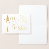 Grappige Halloween Heks Echte Folie Folie Kaarten (Display)