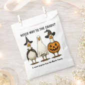 Grappige Halloween Heks Gans Bedankzakje (Geknipt)