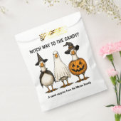 Grappige Halloween Heks Gans Bedankzakje (Gezegeld)
