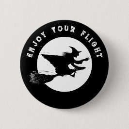 Grappige Halloween Heks Ronde Button 5,7 Cm