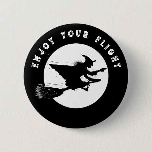 Grappige Halloween Heks Ronde Button 5,7 Cm (Voorkant)