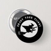 Grappige Halloween Heks Ronde Button 5,7 Cm (Voorkant /achterkant)