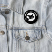 Grappige Halloween Heks Ronde Button 5,7 Cm (In situ)