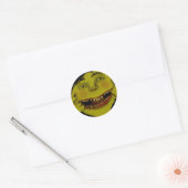 Grappige Halloween Heks Ronde Sticker (Envelop)