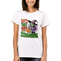 Grappige Halloween Heks Snoep Trick or Treat T-shi