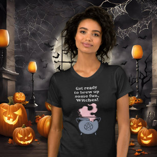 Grappige Halloween Heks Spooky Brew Vrouwen T-shirt