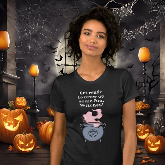 Grappige Halloween Heks Spooky Brew Vrouwen T-shirt