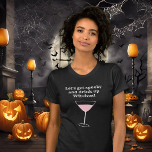 Grappige Halloween Heks Spooky Cocktail Vrouwen T-shirt