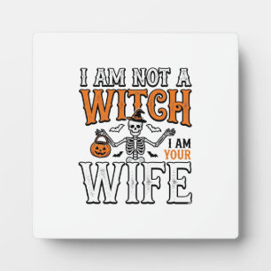 Grappige Halloween Heks Vrouw Skelet Vintage Shirt Fotoplaat