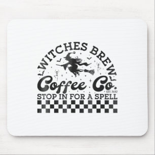 Grappige Halloween heksen brouwen koffie Co stoppe Muismat