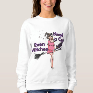 Grappige Halloween Heksen hoodie Trui