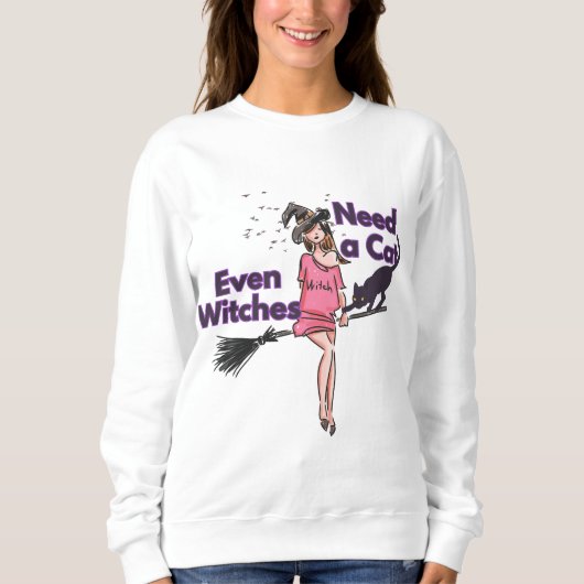 Grappige Halloween Heksen hoodie Trui (Voorkant)