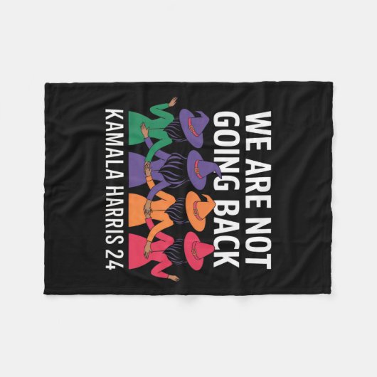 Grappige Halloween-heksen, we gaan niet hard terug Fleece Deken (Voorkant (Horizontaal))