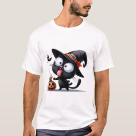 Grappige Halloween Heksenkat Spookachtige Treats ✨ T-shirt