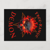 Grappige Halloween Hell Demon Skull - Gothic Horro Briefkaart (Voorkant)