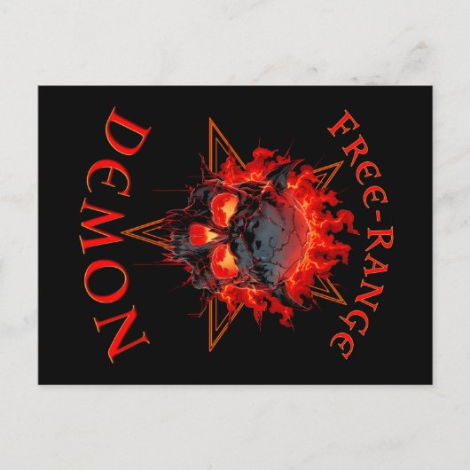 Grappige Halloween Hell Demon Skull - Gothic Horro Briefkaart (Voorkant)