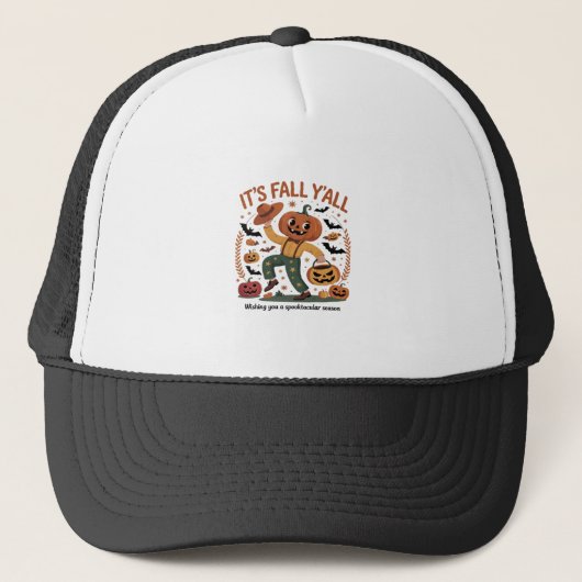 Grappige Halloween Herfst Lief Het Is Herfst Jonge Trucker Pet (Voorkant)