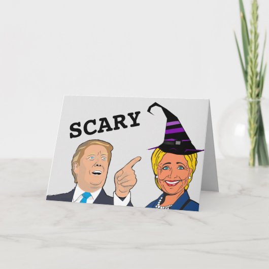 GRAPPIGE HALLOWEEN HILLARY EN TRUMP KAARTEN (Voorkant)
