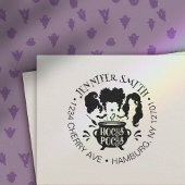 Grappige Halloween Hocus Pocus Sisters Retouradres Rubberstempel