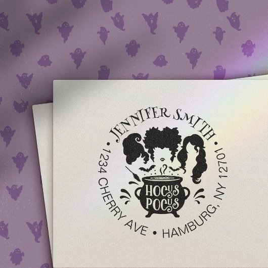 Grappige Halloween Hocus Pocus Sisters Retouradres Zelfinktende Stempel