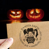 Grappige Halloween Hocus Pocus Sisters Retouradres Zelfinktende Stempel