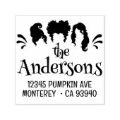 Grappige Halloween Hocus Pocus Sisters Retouradres Zelfinktende Stempel (Design)