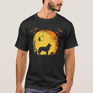 Grappige Halloween Hond Engels Siberische Husky T-shirt