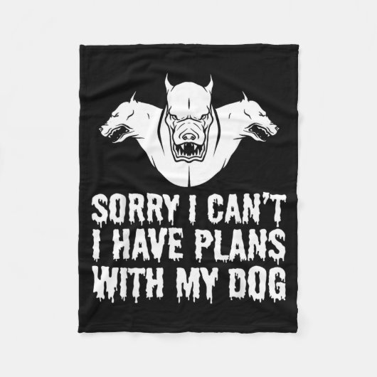 Grappige Halloween Hond Fleece Deken (Voorkant)