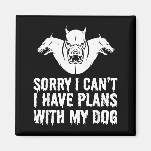 Grappige Halloween Hond Magneet (Voorkant)