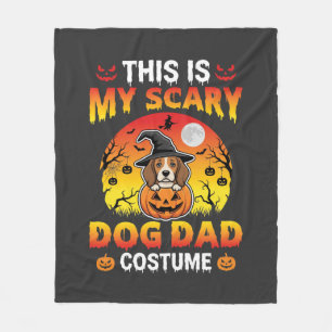 Grappige Halloween Hond Papa Kostuum Heks Beagle Fleece Deken