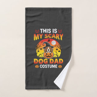 Grappige Halloween Hond Papa Kostuum Heks Beagle Handdoek