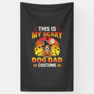 Grappige Halloween Hond Papa Kostuum Heks Beagle Spandoek
