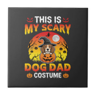 Grappige Halloween Hond Papa Kostuum Heks Beagle Tegeltje