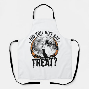 Grappige Halloween Hond Treat Vintage Vector Ontwe Schort