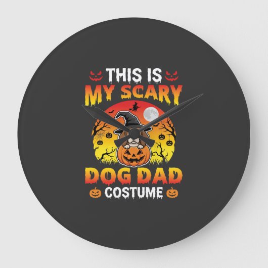 Grappige Halloween Hond Vader Kostuum Heks Beagle Grote Klok (Voorkant)