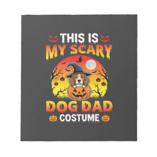 Grappige Halloween Hond Vader Kostuum Heks Beagle Notitieblok