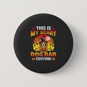 Grappige Halloween Hond Vader Kostuum Heks Beagle Ronde Button 5,7 Cm