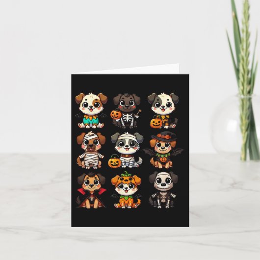 Grappige Halloween Honden Ghost Pumpkin Spooky Sei Kaart (Voorkant)