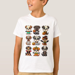 Grappige Halloween Honden Ghost Pumpkin Spooky Sei T-shirt