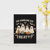 Grappige Halloween Honden Heeft Iemand Behandeling Kaart (Gele Bloem)